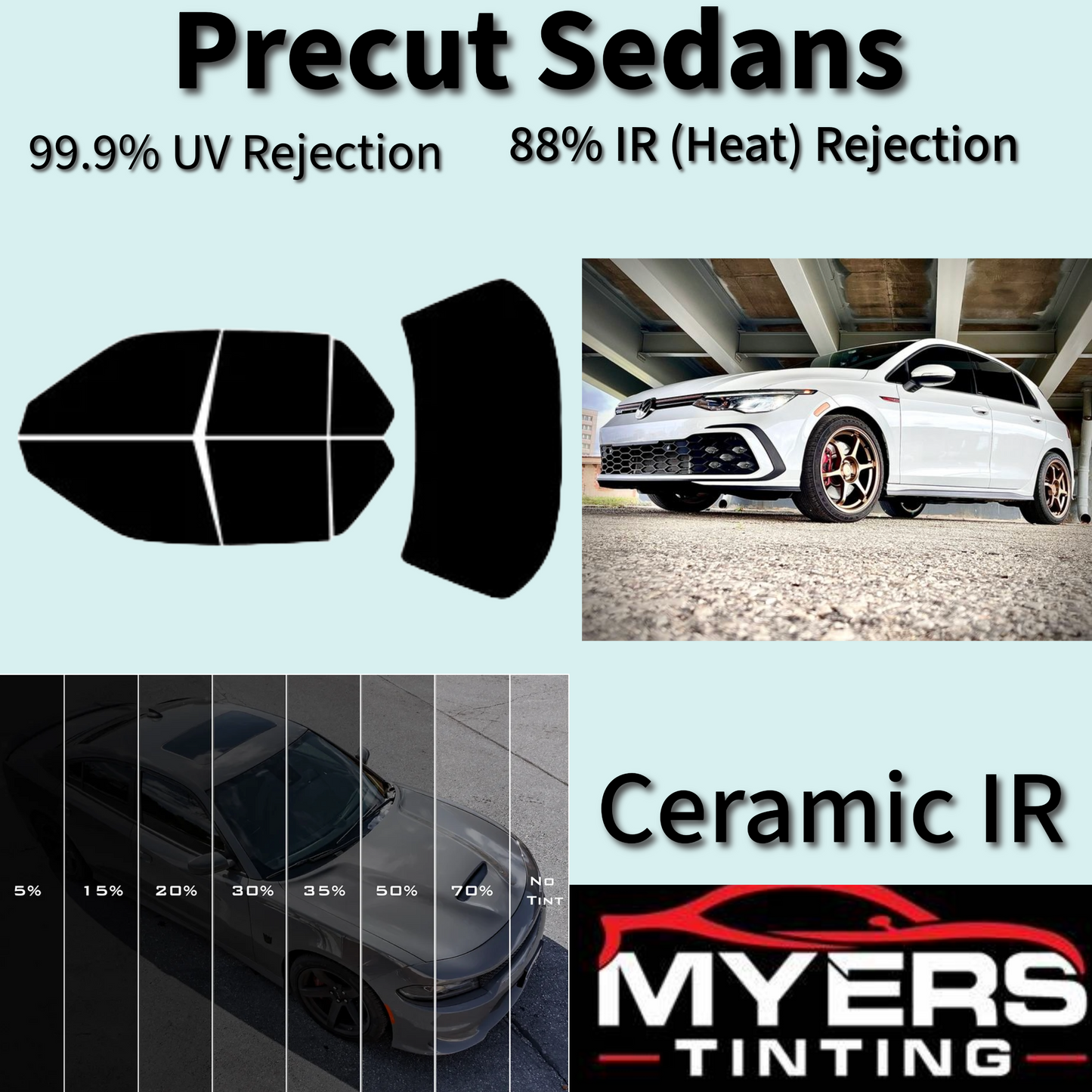 Full Vehicle Sedan Precuts - Ceramic IR